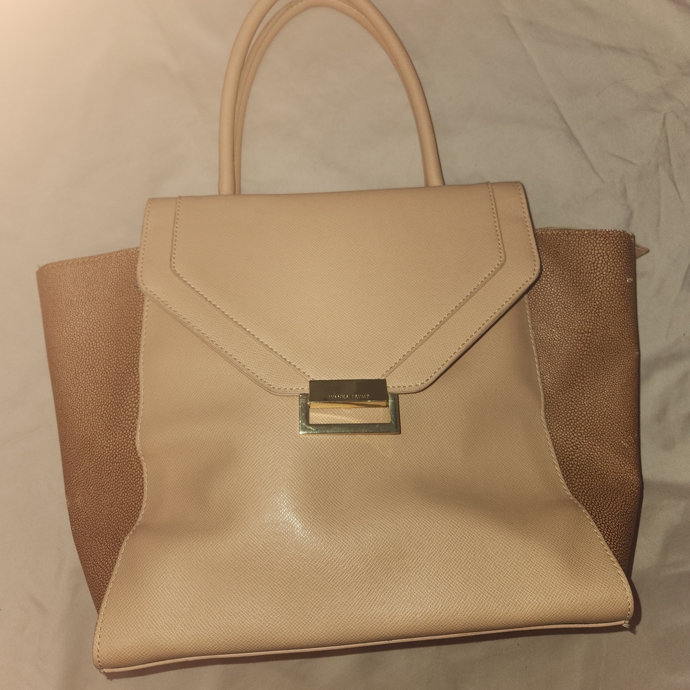 Elegant Beige and Brown Handbag